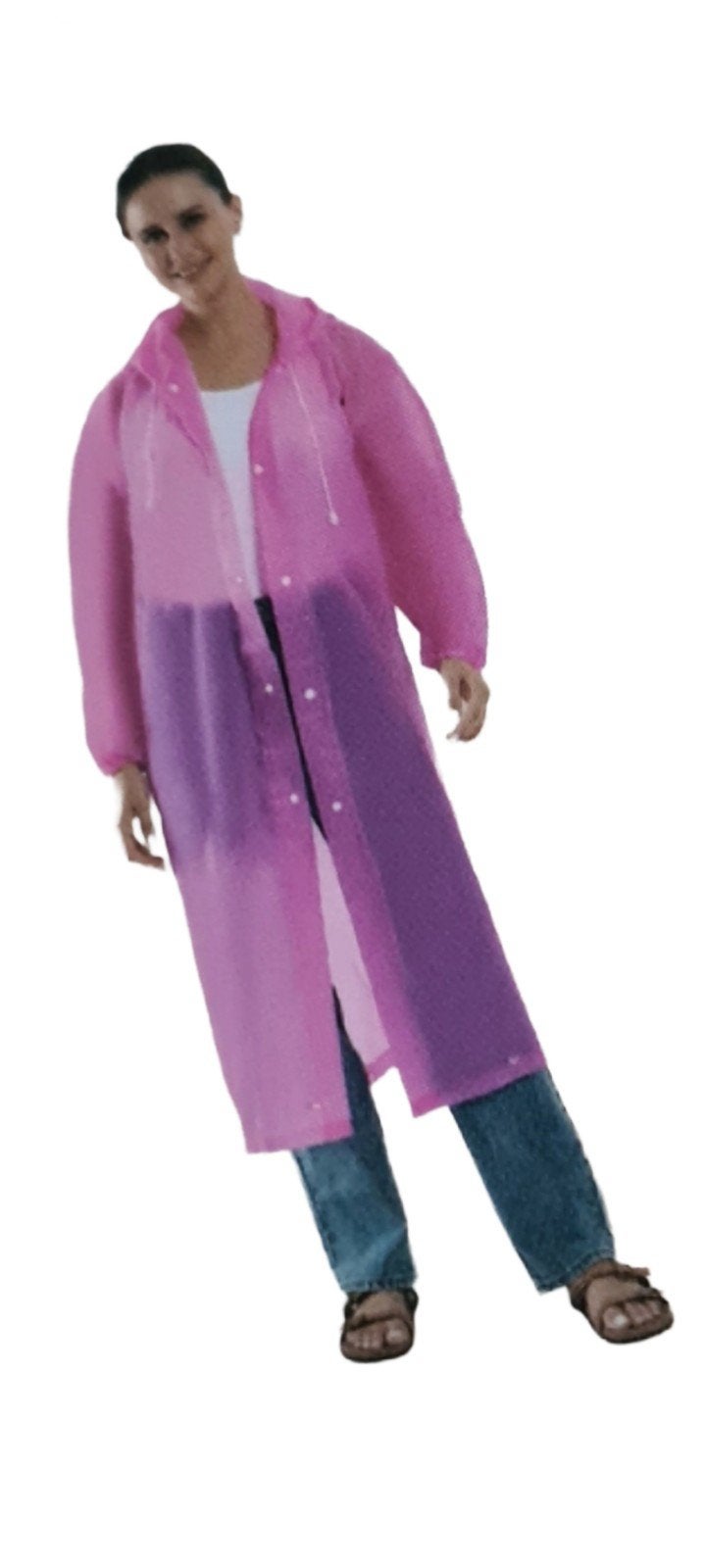 Lange roze regenjas, Caravans en Kamperen, Regenkleding, Nieuw, Regenjas, Dames, Verzenden