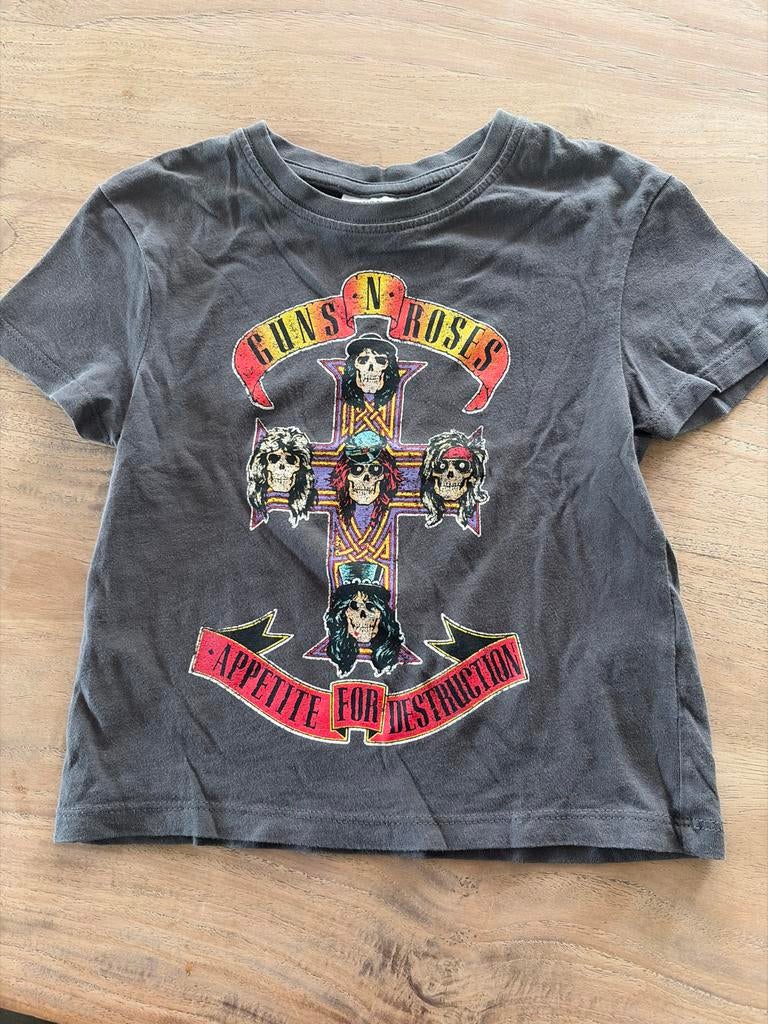 Guns N' Roses T-shirt 1.5-2 jaar (92cm), Ophalen of Verzenden, Zo goed als nieuw, Jongen of Meisje, Shirt of Longsleeve
