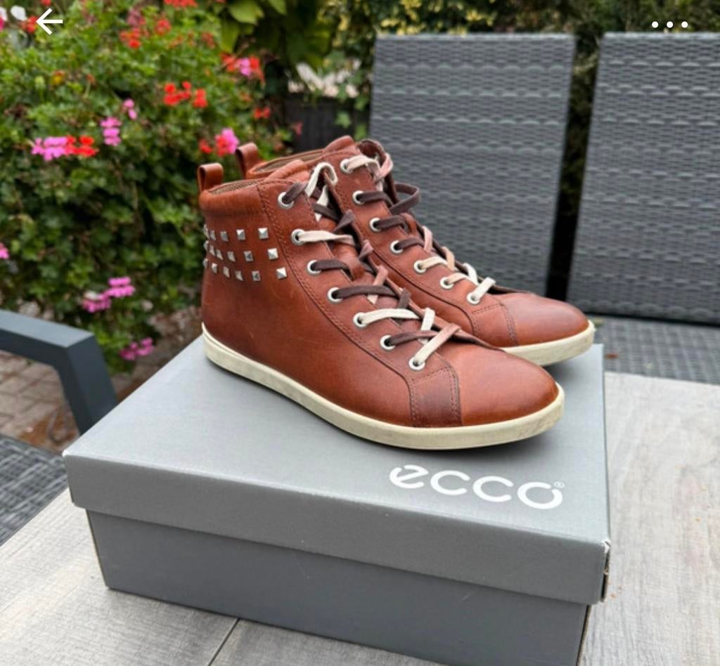 Ecco dames schoenen bruin maat 39, Ophalen of Verzenden, Zo goed als nieuw, Bruin, Sneakers of Gympen