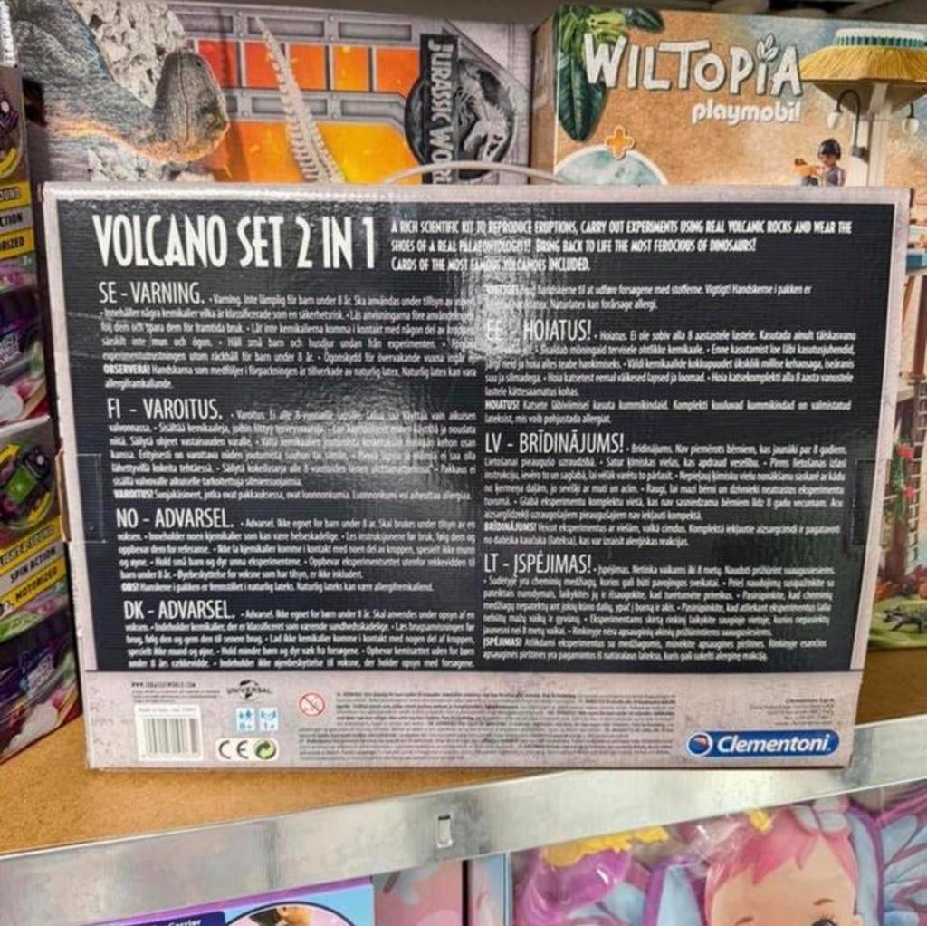 Clementoni Jurassic Park 2 II Volcano speelgoed set + T-Rex, Nieuw, Ophalen of Verzenden, H, H
