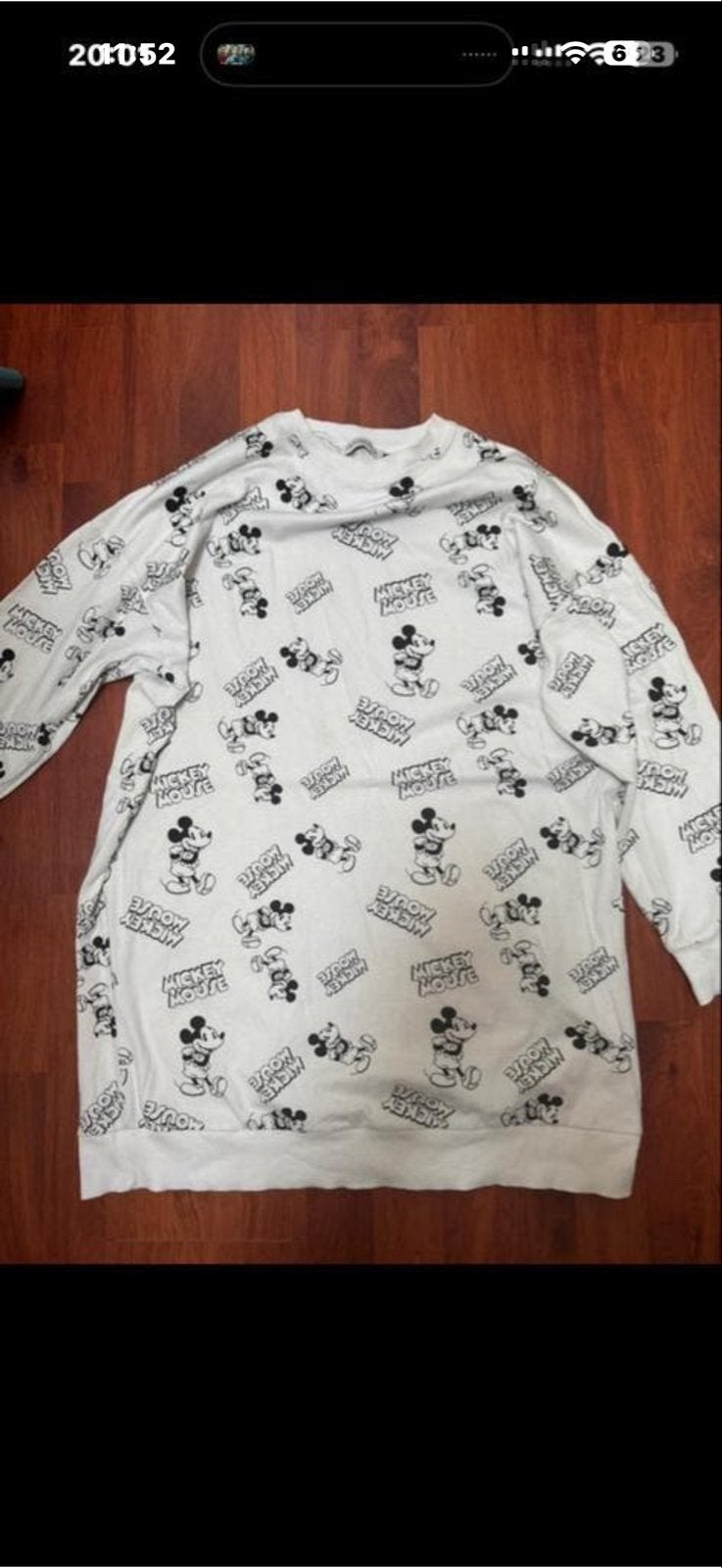 Mickey Mouse sweaterjurk - in maat m, Maat 38/40 (M), Wit, Ophalen of Verzenden, Lange mouw