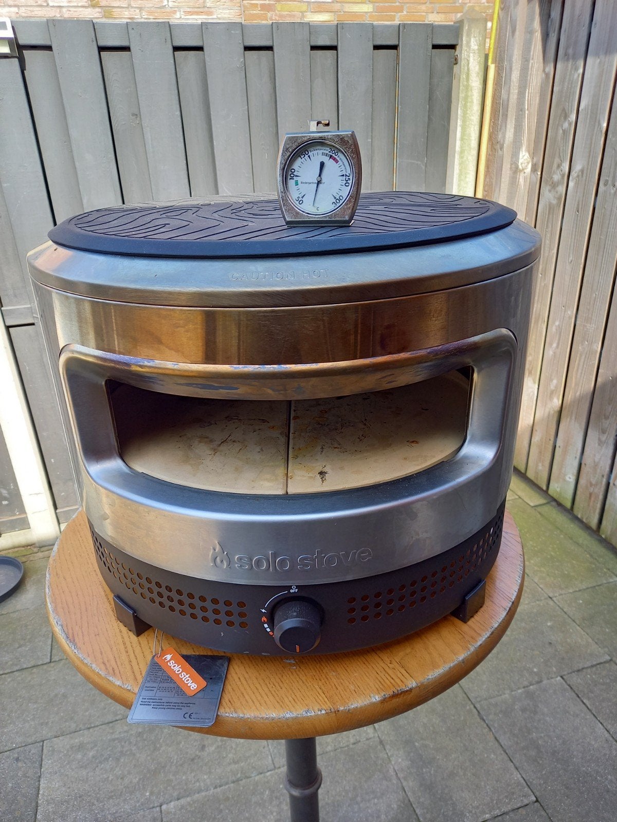 Pizza oven op gas, Ophalen, Gebruikt