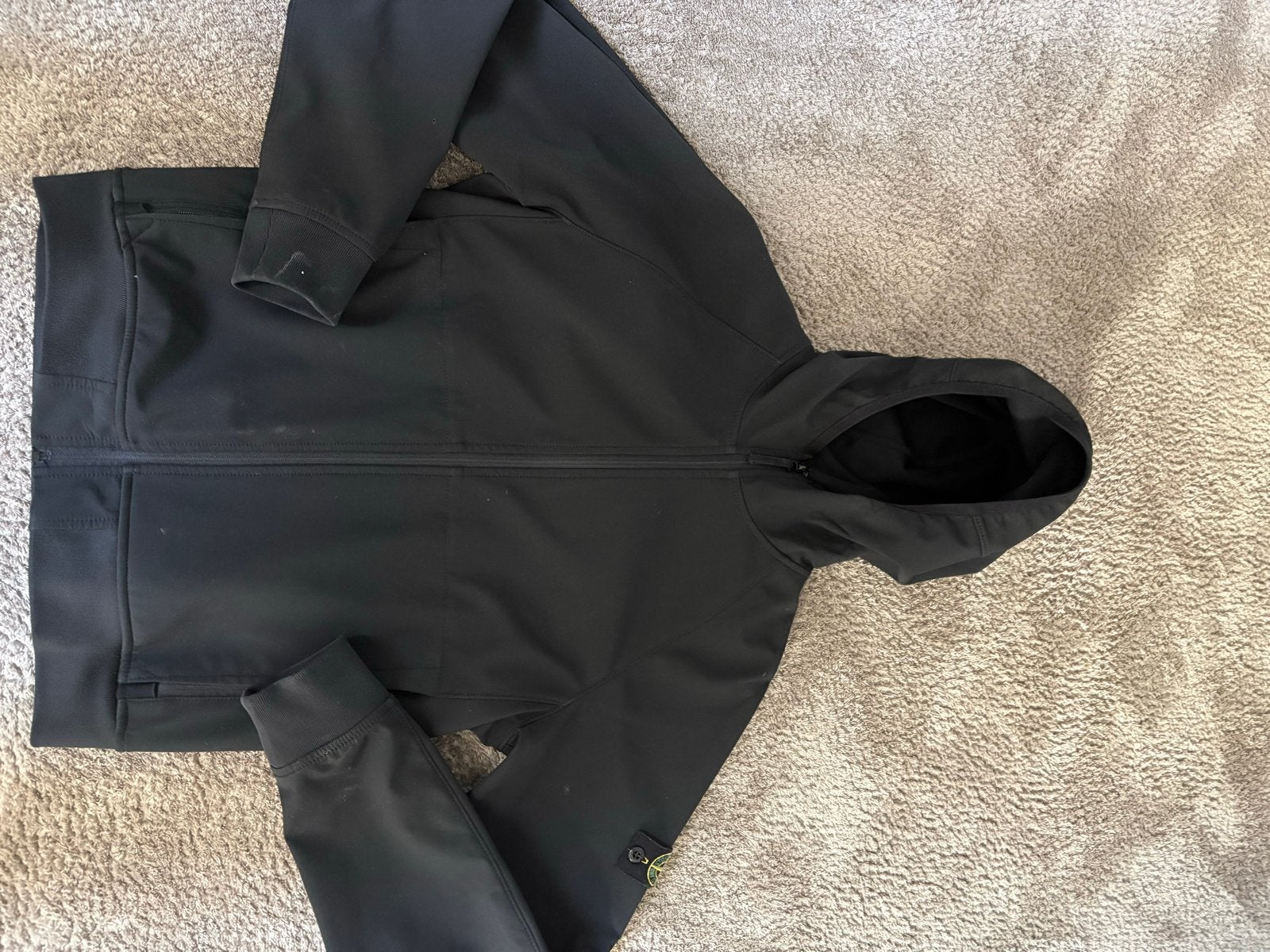 Stone Island Junior Softshell Jas Zwart - Zo goed als nieuw, Verzenden, Zo goed als nieuw, Jongen of Meisje
