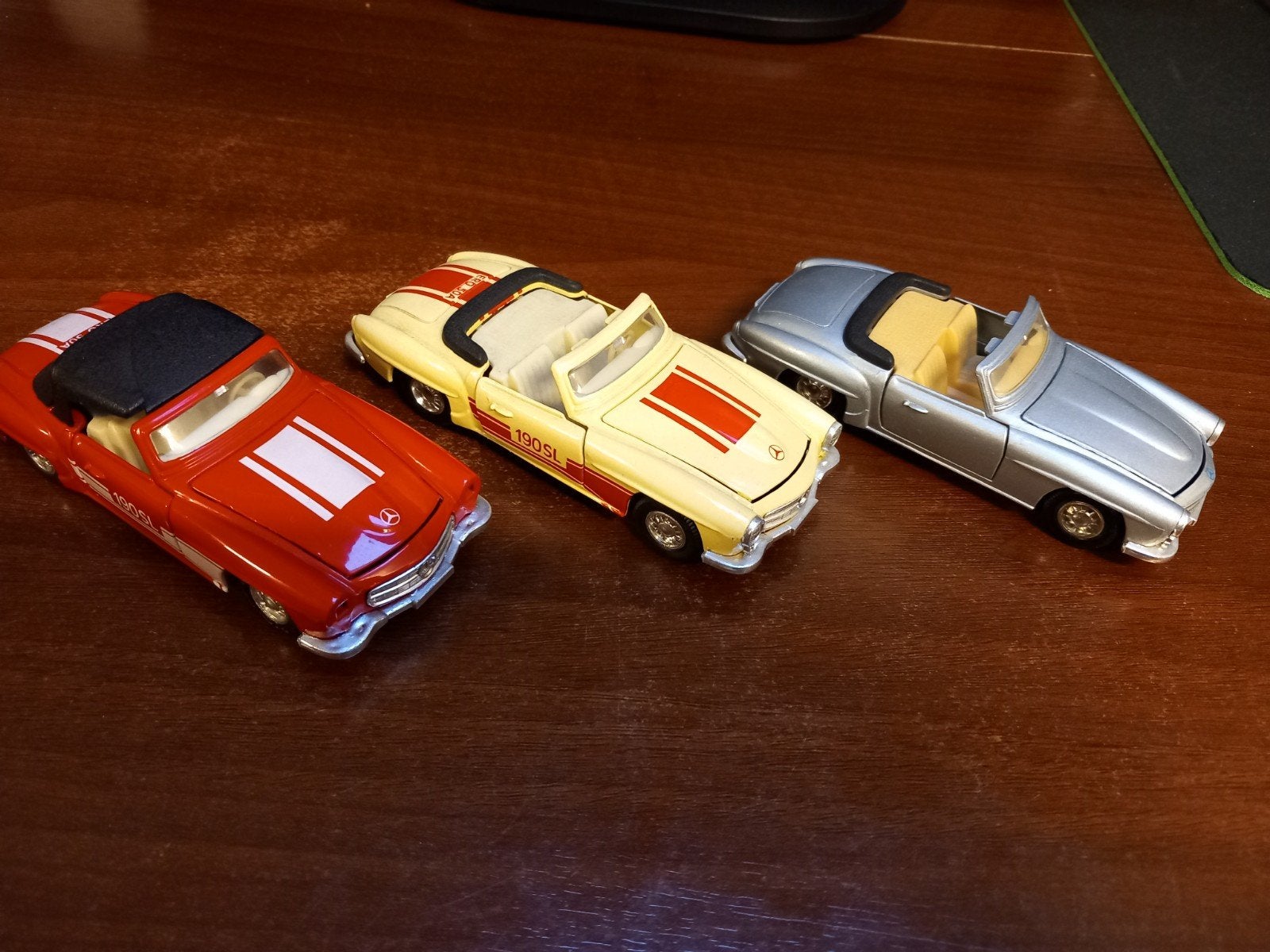 Set van 3 Mercedes-Benz 190SL modelauto's (Welly), Ophalen of Verzenden, Gebruikt, Auto