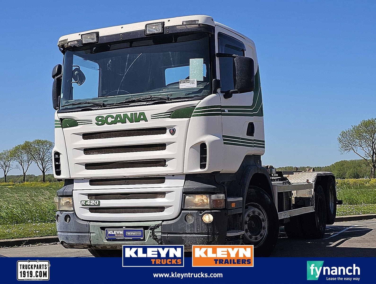 SCANIA R420 6x2 full steel man., Auto's, Scania, Wit, Bedrijf, 420 pk