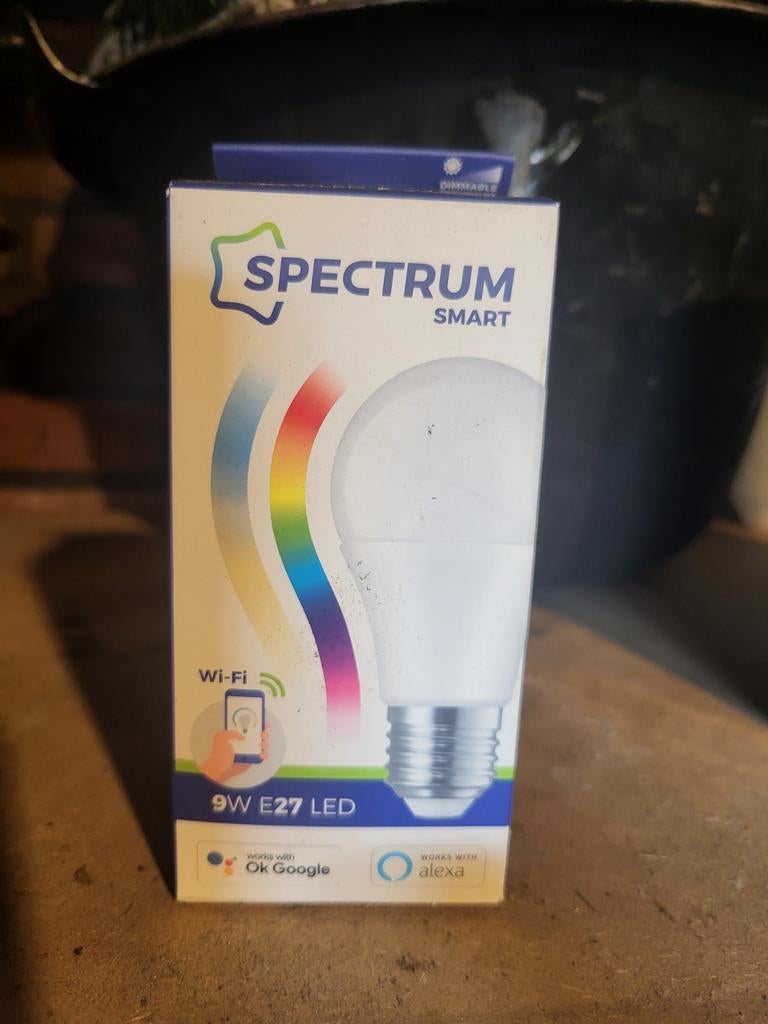Spectrum Smart LED lamp E27 9W RGB dimbaar, Led-lamp, Minder dan 30 watt, Nieuw, E27 (groot)