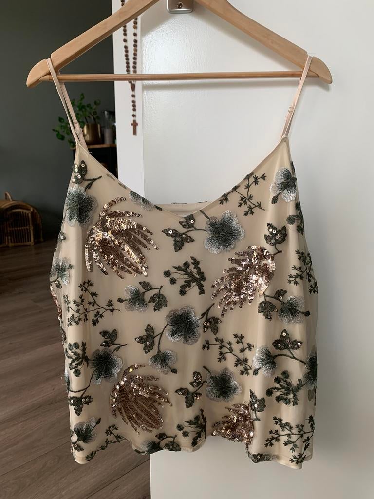 Mooi bewerkte ecru top, SissyBoy, maat XL, Ophalen, Beige, Maat 46/48 (XL) of groter, Zo goed als nieuw