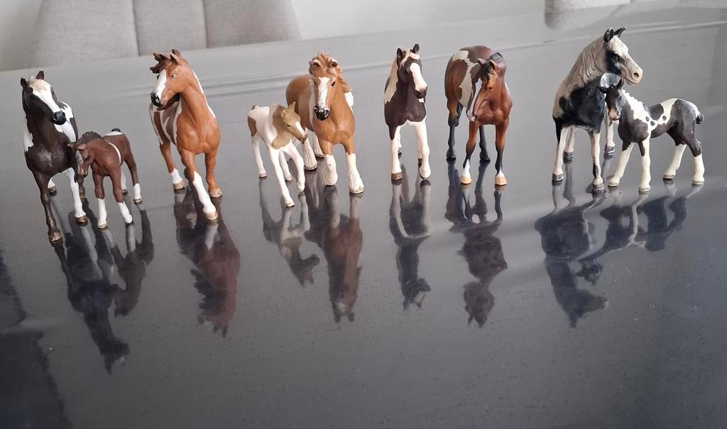 Schleich bonte paarden en veulens, Ophalen of Verzenden