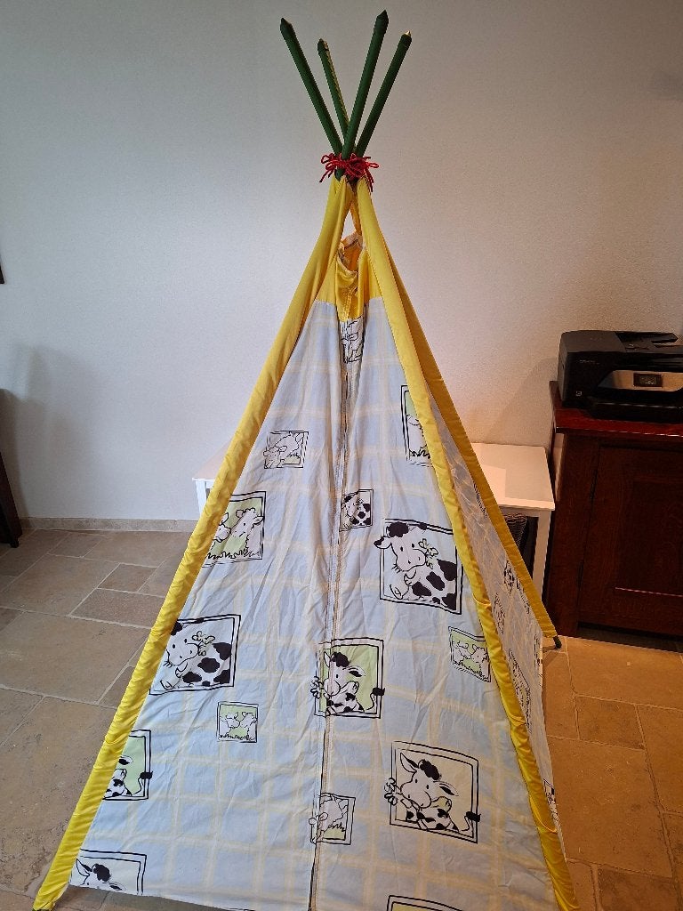 Speeltent wigwam tipi tent voor kinderen - binnen en buiten, Ophalen, Zo goed als nieuw, Overige materialen