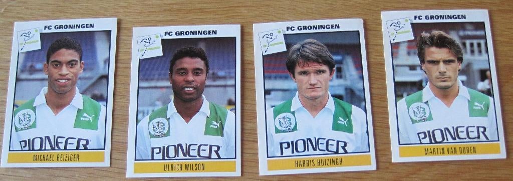acht Panini voetbal plaatjes van FC Groningen  - 1994, Ophalen of Verzenden, Zo goed als nieuw, Meerdere plaatjes