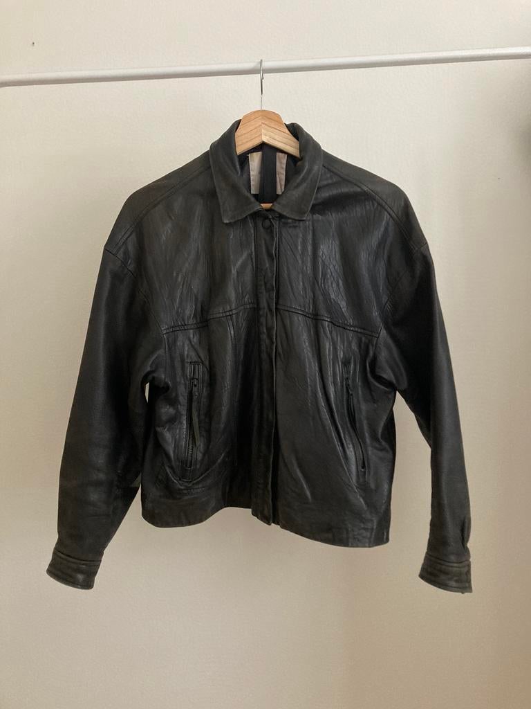 Humanoid zwarte leren jas (Neda), Kleding | Dames, Ophalen of Verzenden, Zo goed als nieuw, Zwart