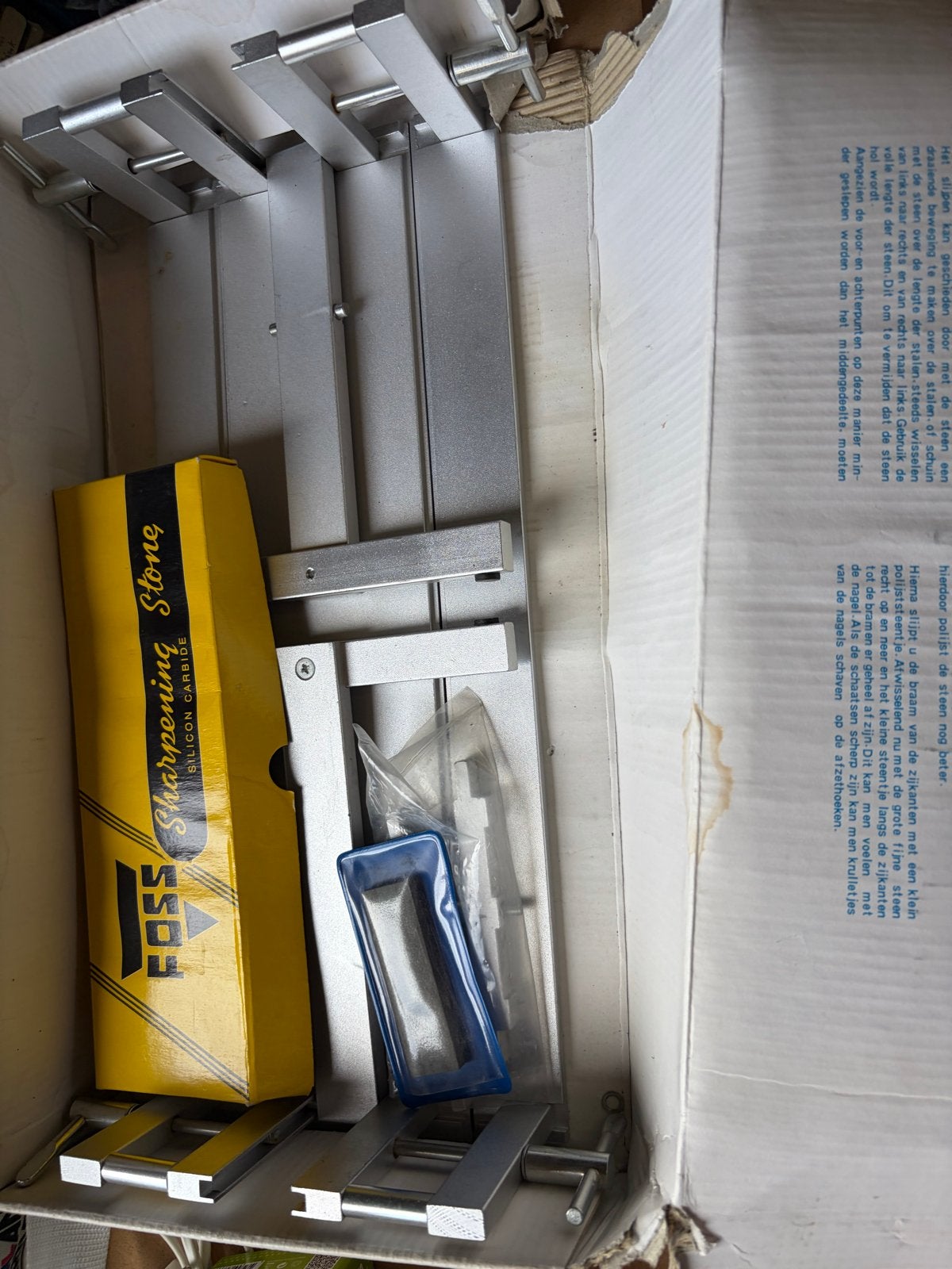 Schaats slijpblok met slijpsteen - Foss Sharpening Stone, Ophalen of Verzenden, Zo goed als nieuw, Noren, Overige merken