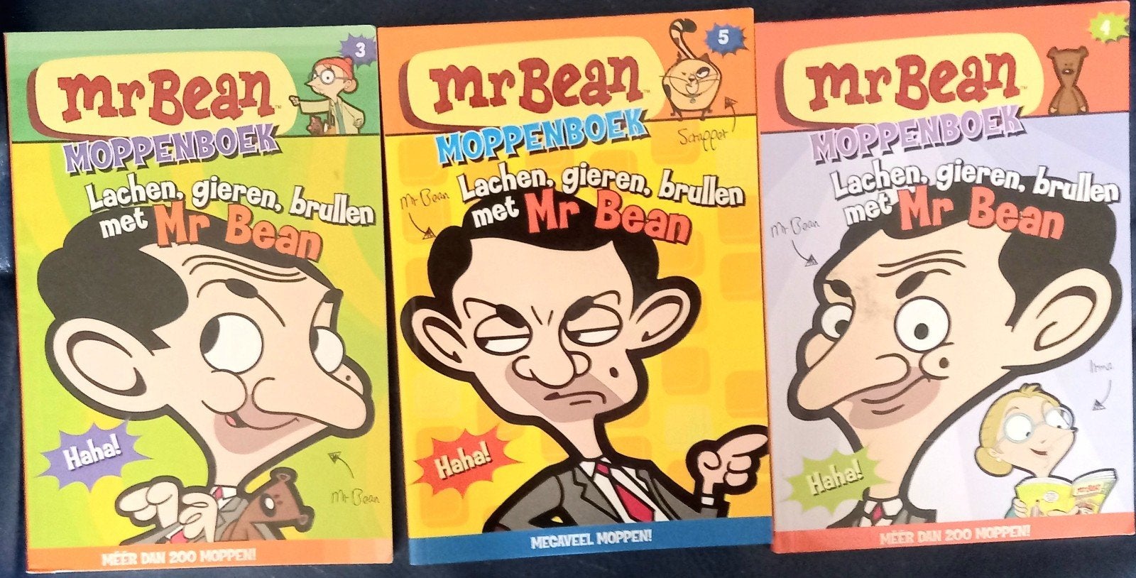 Mr Bean Moppenboek - Lachen, gieren, brullen (3 boeken), Ophalen, Nieuw, Rowan Atkinson (karakter), Moppen