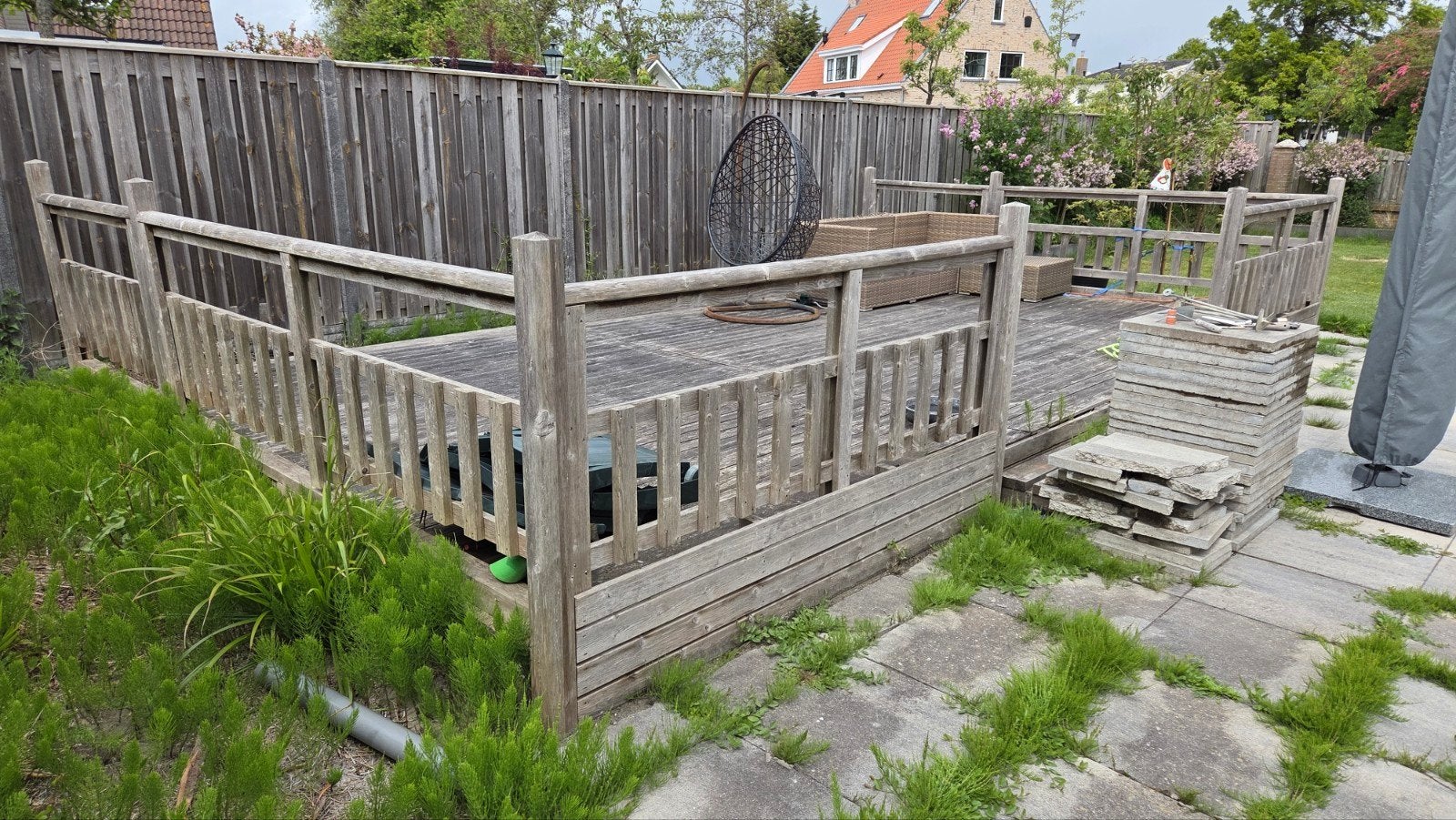 Houten hekwerk, Tuin en Terras, Minder dan 3 meter, Ophalen of Verzenden, Hout, 1 tot 2 meter