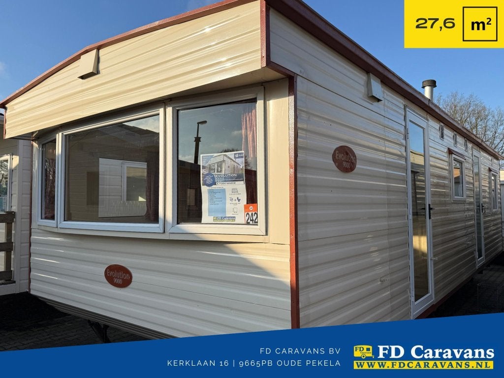 Evolution 9000 8.90x3.10 2 Slpk Incl. Transport, Caravans en Kamperen, Stacaravans, Tot en met 4