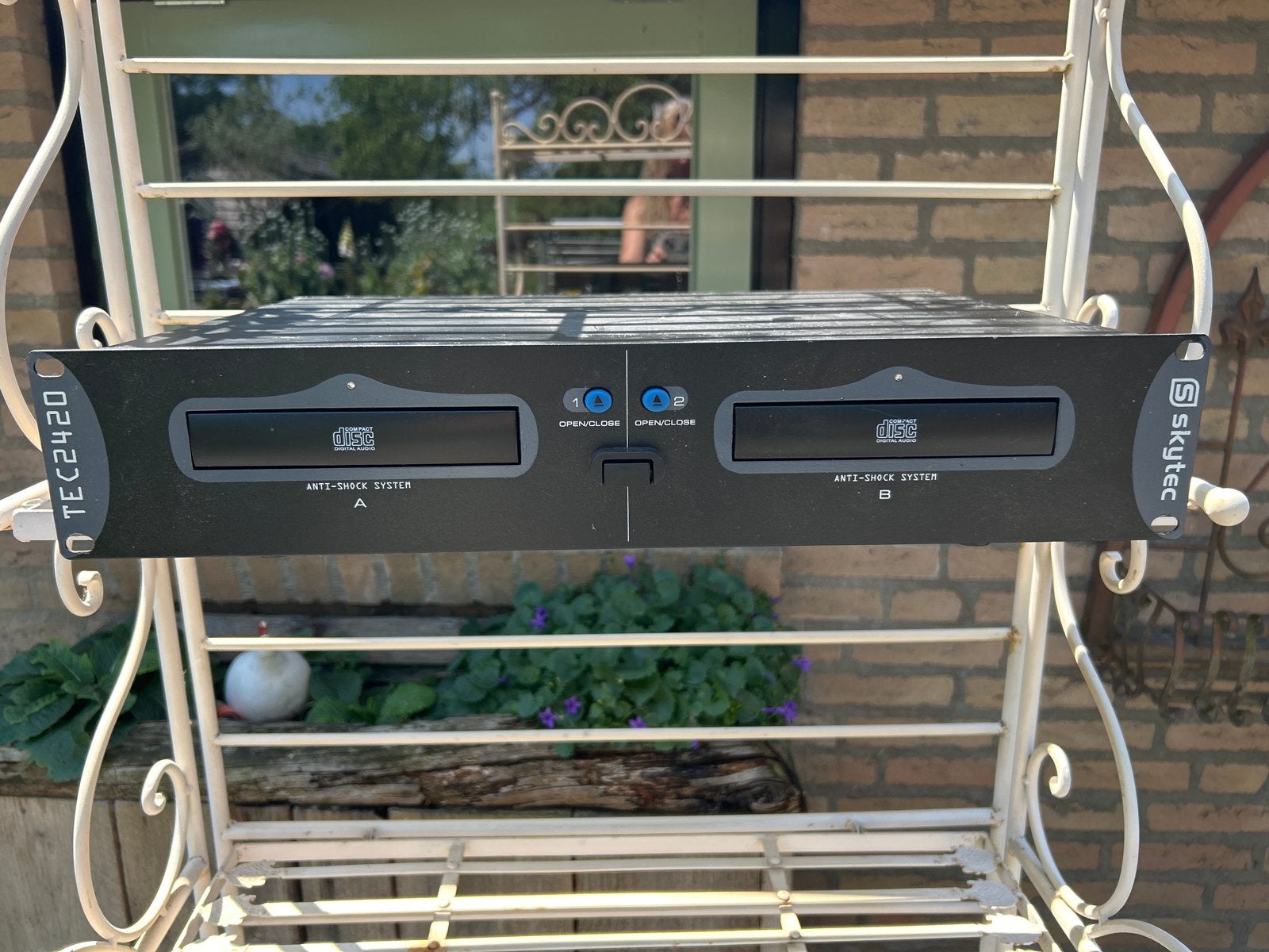 Skytec TEC2420 Dubbele CD-speler met Anti-Shock Systeem, Ophalen of Verzenden, Gebruikt, Overige merken, Wisselaar