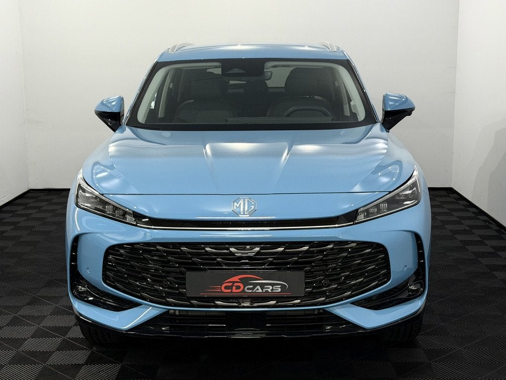 MG EHS 1.5 PHEV Luxury 272PK Leder, 360 Camera, Navi, Cruise, Auto's, MG, Gebruikt, 4 cilinders, Blauw, Leder