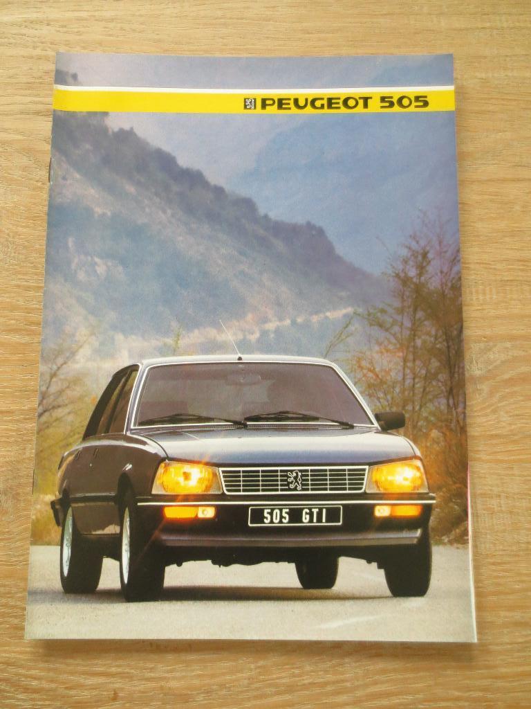 Autofolder: Peugeot 505 GTI. Folder is nieuw telt 20 pagina., Ophalen of Verzenden, Nieuw, Peugeot