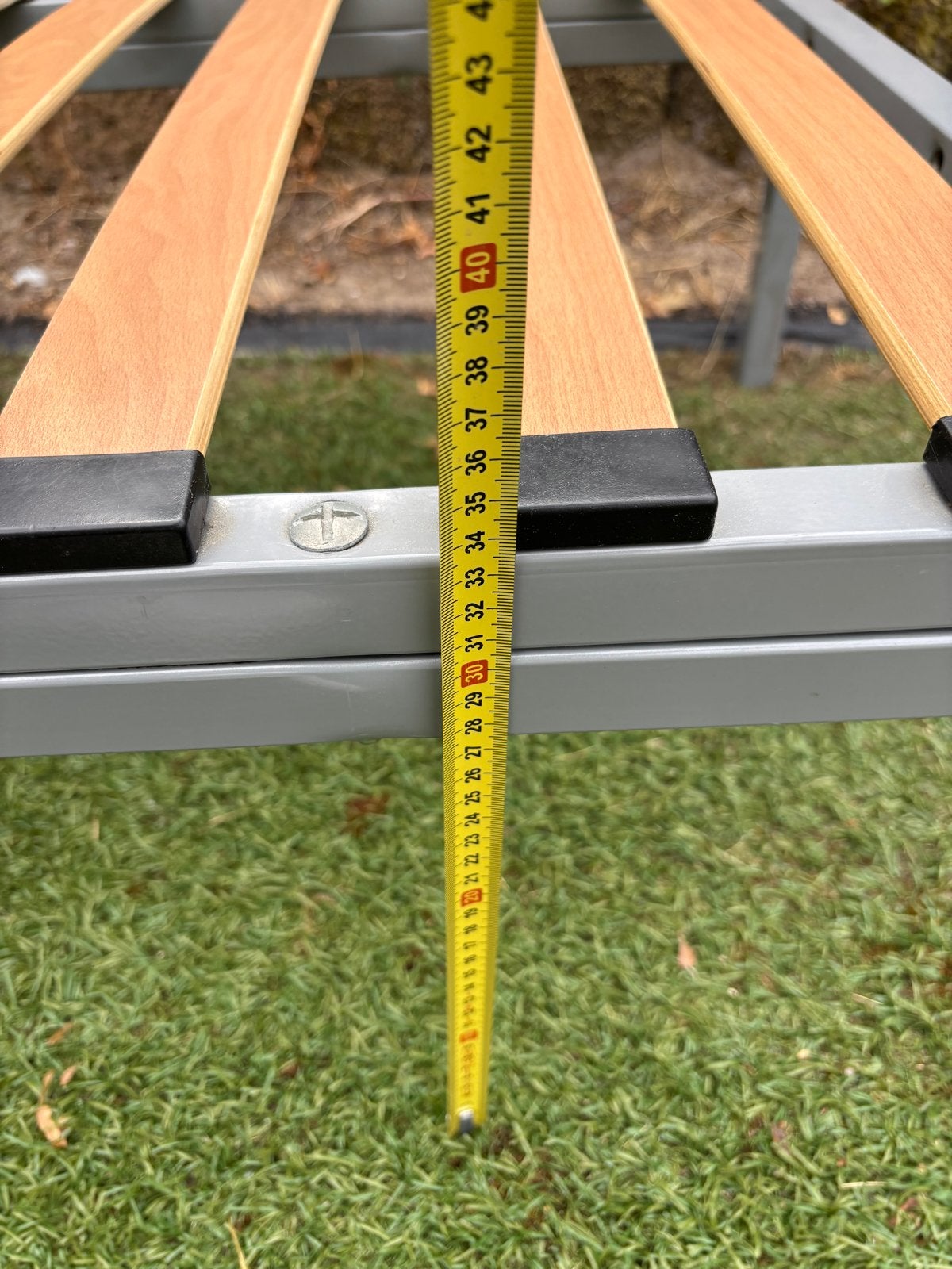 Eenpersoons lattenbodem 70x190 cm, opvouwbaar, Ophalen, 190 cm of minder, Grijs, Hout