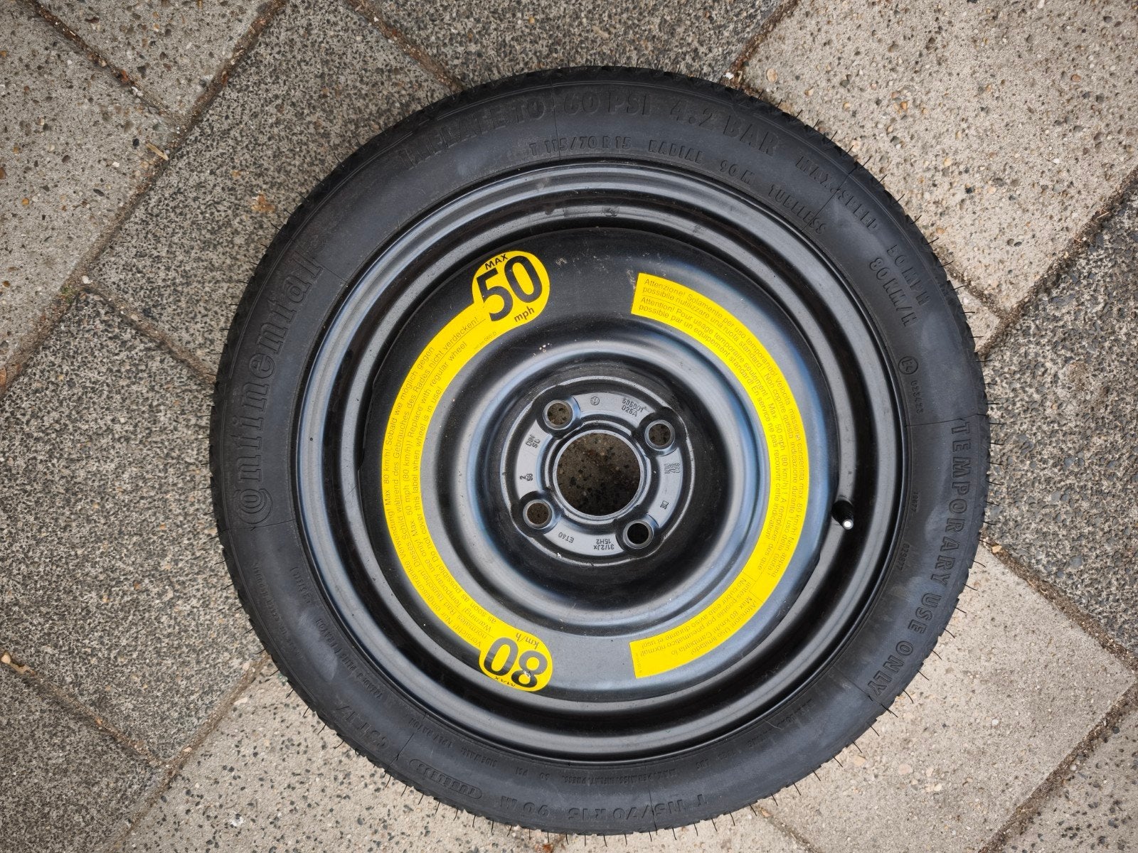 Thuiskomer Golf 3. ET40  T 115/70 R15, Ophalen, Gebruikt