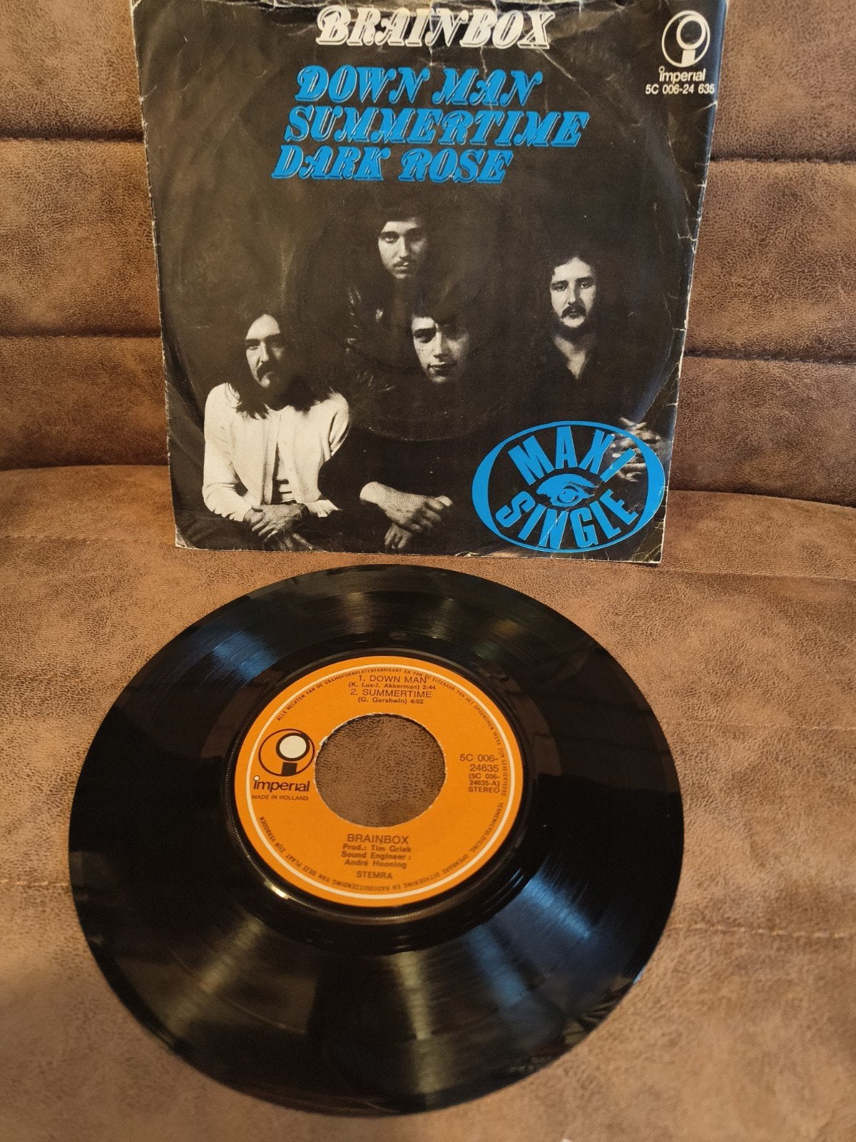 Brainbox - Down Man / Summertime / Dark Rose (7 inch vinyl), Gebruikt, 7 inch, EP, Rock en Metal