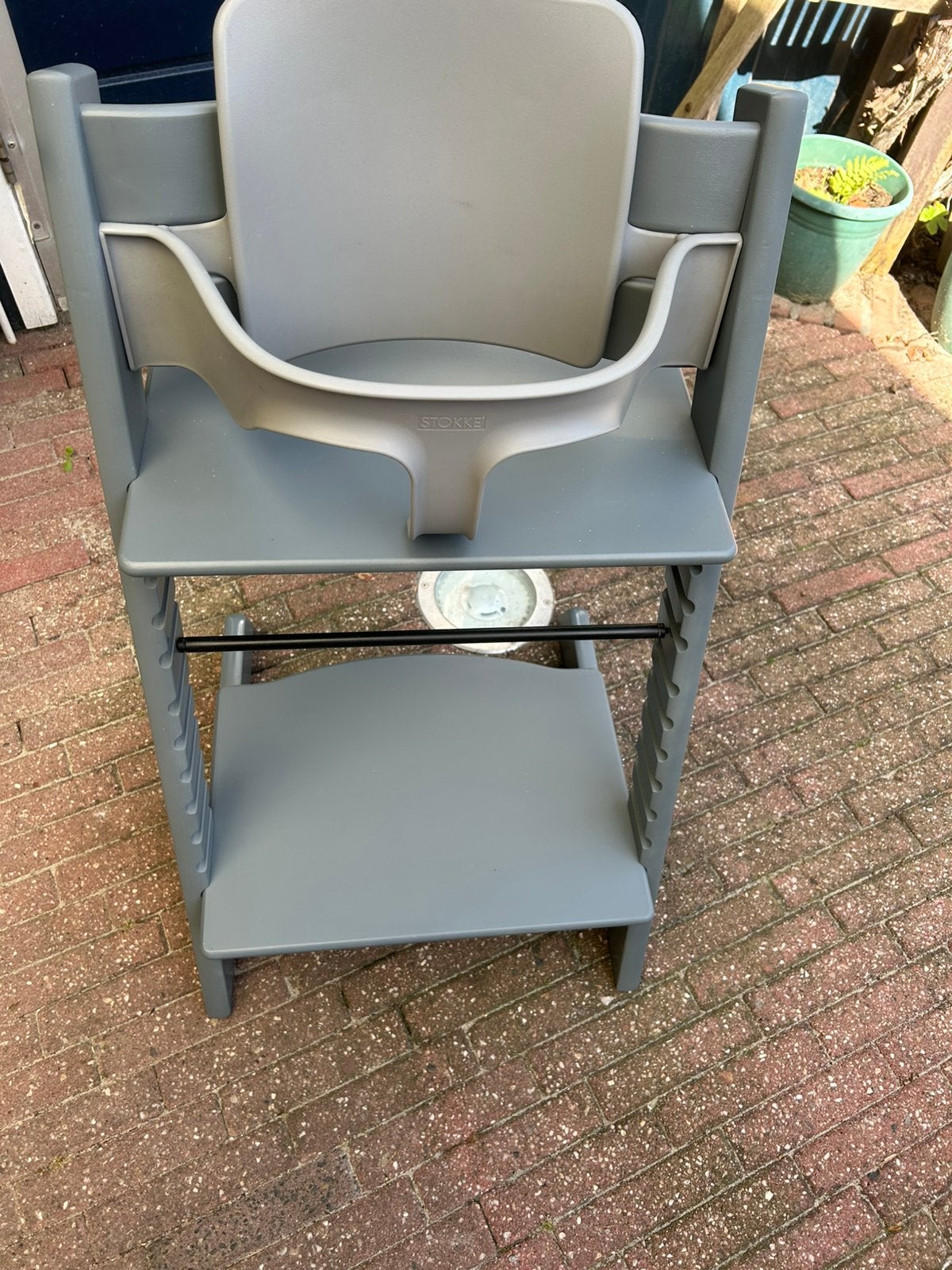 Stokke tripp trapp trip trap kinderstoel met babyset zgan, Ophalen, Zo goed als nieuw, Meegroeistoel