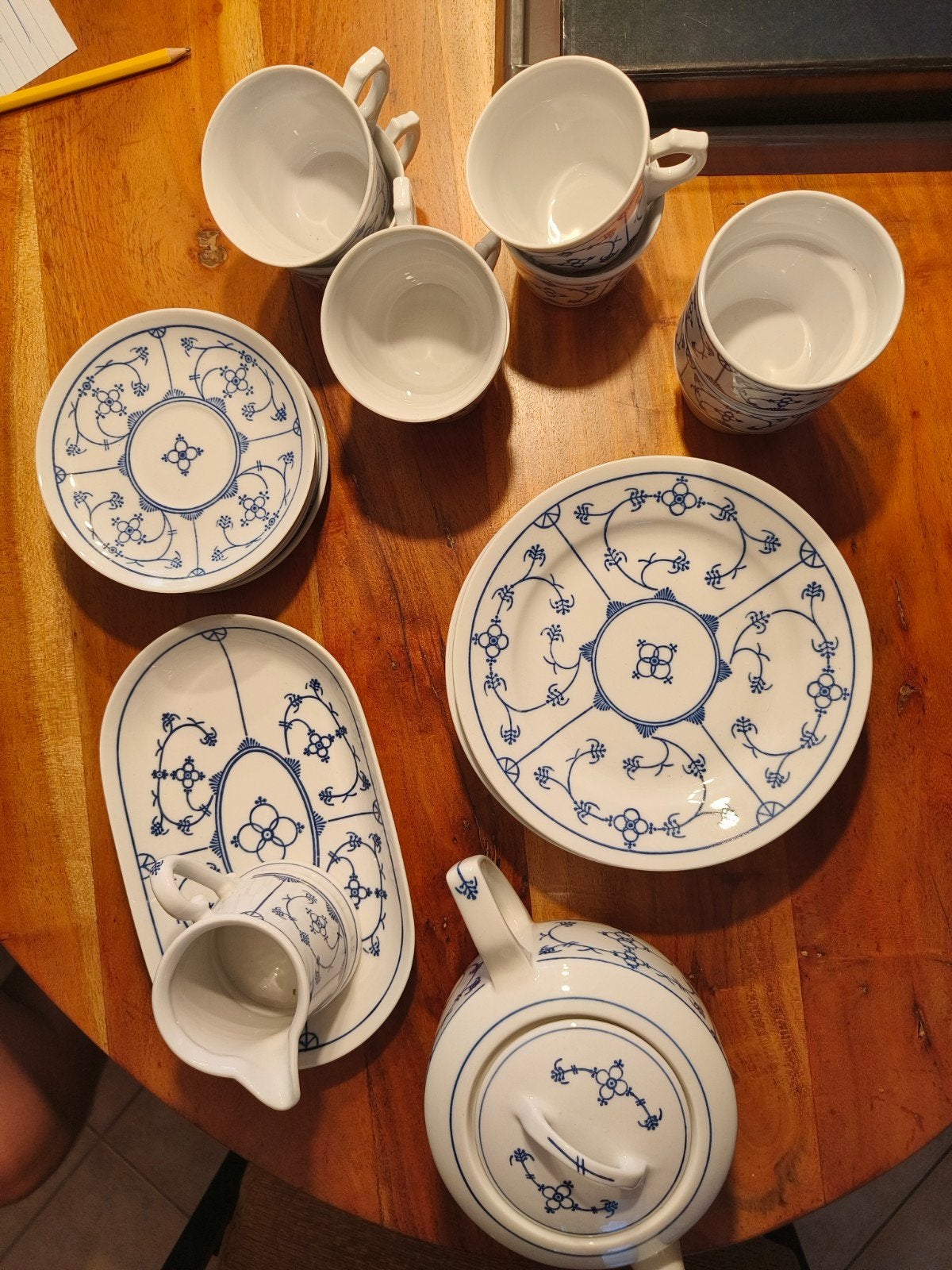 Prachtig vintage Jäger Eisenberg Blau Saks theeservies (21-d, Antiek en Kunst, Ophalen of Verzenden