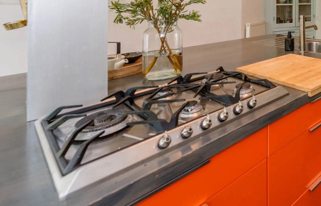 Smeg Luxe 5-Pits RVS Gaskookplaat (90 cm) met Wokbrander, Ophalen, Zo goed als nieuw, Inbouw, Gas
