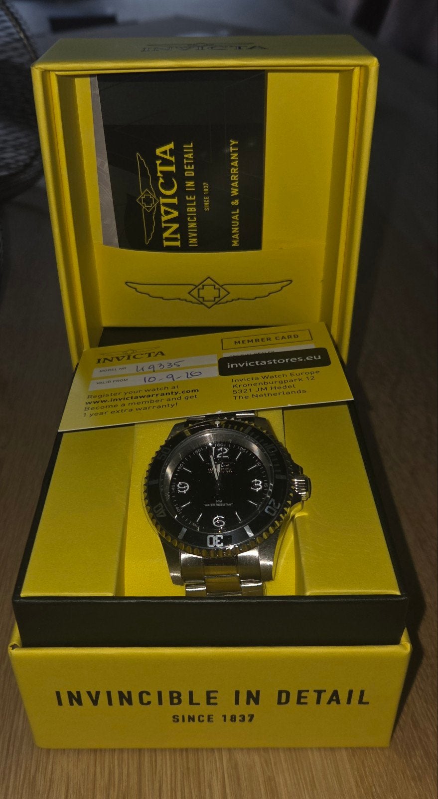 Invicta Pro Diver Herenhorloge - Zwart/Zilver, Sieraden, Tassen en Uiterlijk, Overige merken, Staal, Staal, Polshorloge