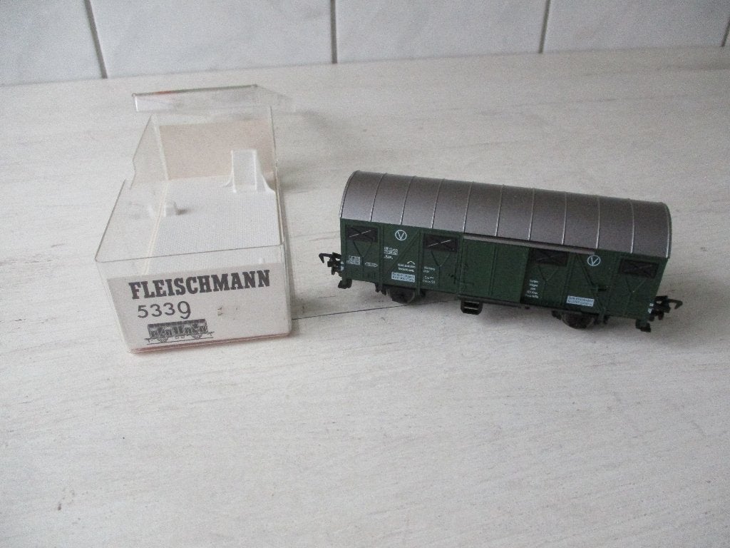 Fleischmann Kraan Begeleidings wagen no 5339, Gelijkstroom, Fleischmann, Wagon, Ophalen of Verzenden