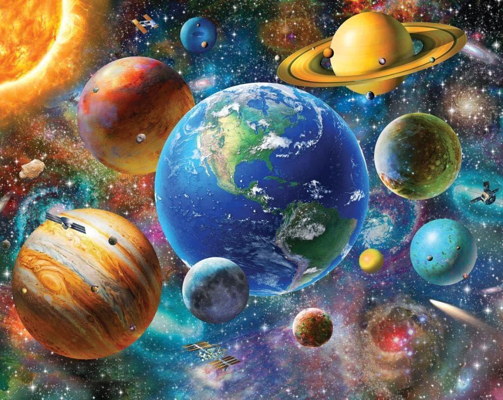 Planeten Poster Behang - Walltastic - Zonnestelsel, Ruimte, Ophalen of Verzenden, Minder dan 10 m²