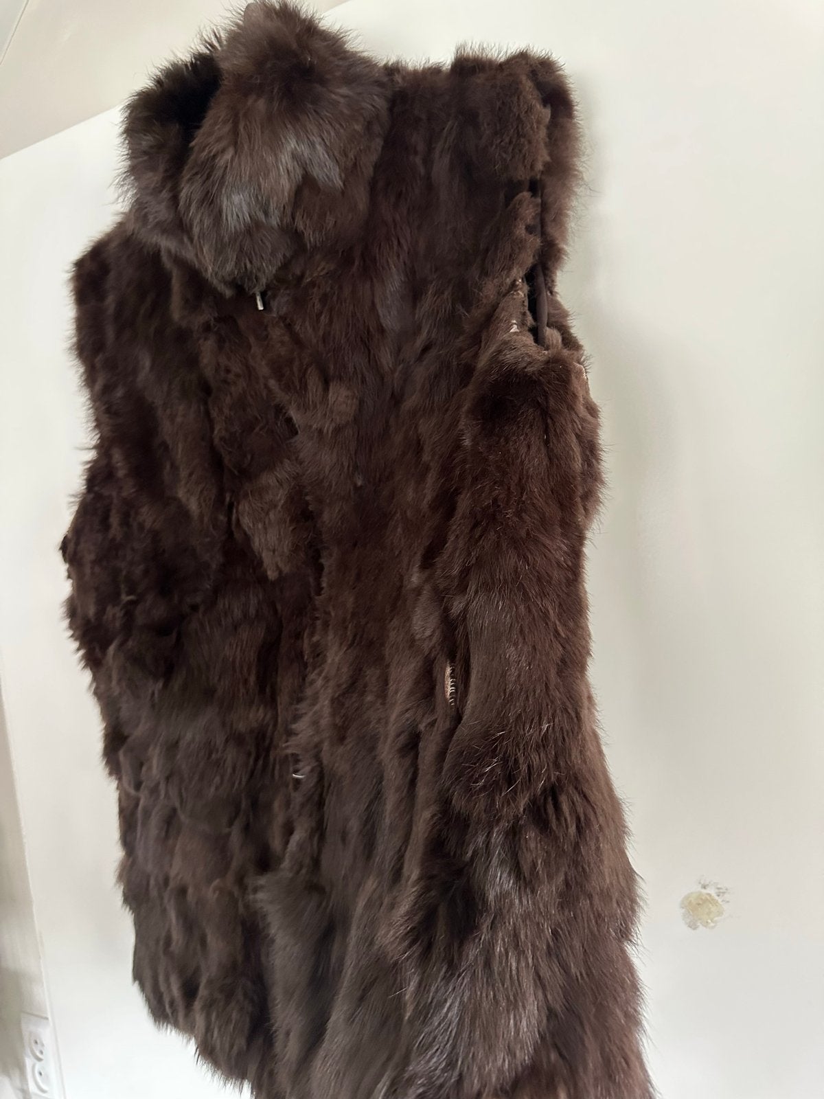 CKN of Scandinavia konijnenbont bodywarmer maat M, Ophalen of Verzenden, Zo goed als nieuw, Maat 38/40 (M), Bruin