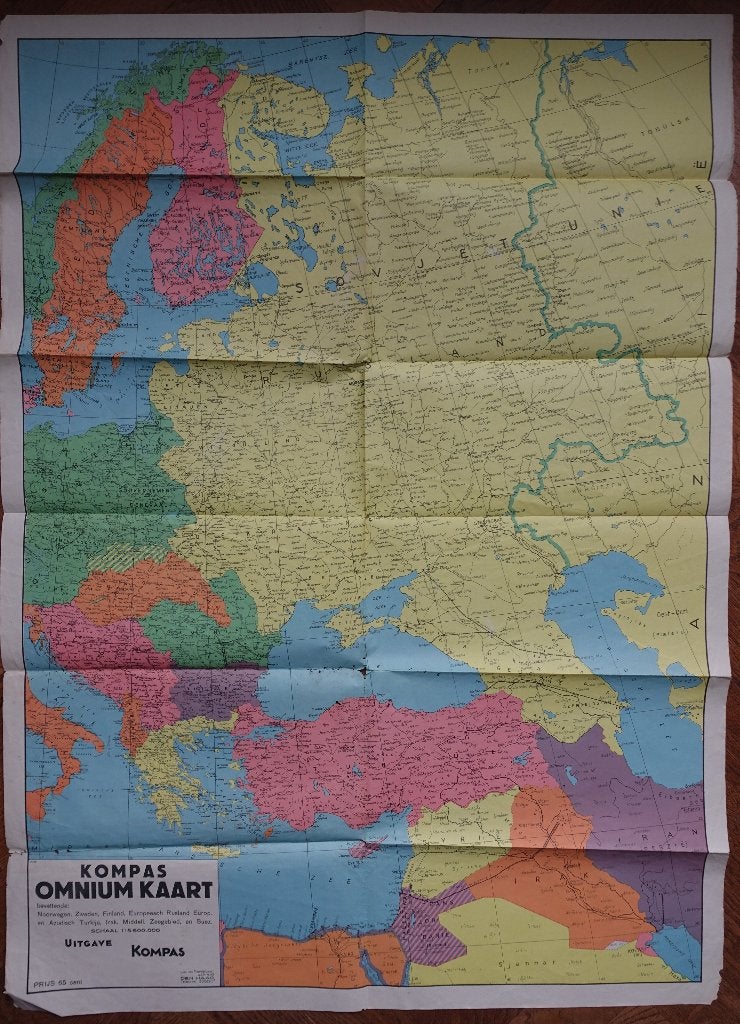 Kompas Omnium Kaart 1:5 500 000 Oost Europa 1939 -1940, Verzenden, Landmacht, Duitsland, Overige typen