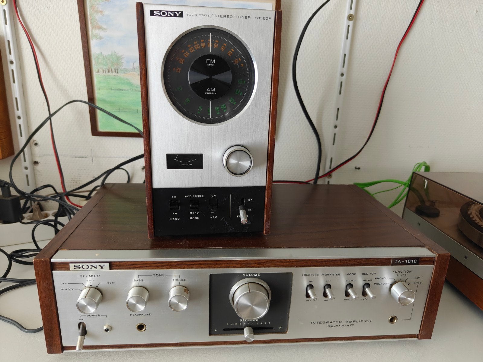 Vintage Sony Stereo Set: Versterker, Tuner en Speakers, Gebruikt, Sony, Tuner of Radio, Losse componenten