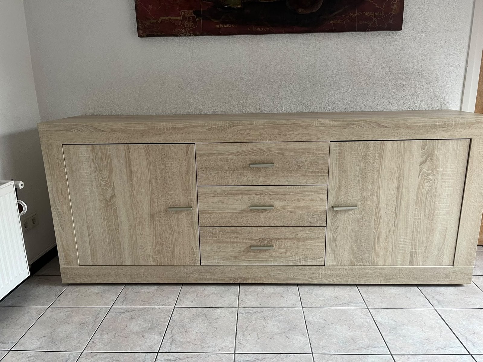 Moderne Sideboard/Dressoir - Licht Houtkleur, Ophalen, Gebruikt, 200 cm of meer, Met lade(s)