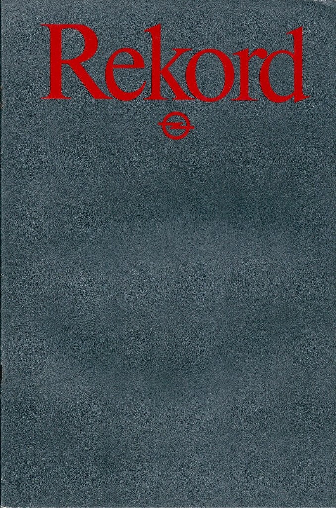 Folder Opel Rekord 1982, Ophalen of Verzenden, Gelezen, Opel
