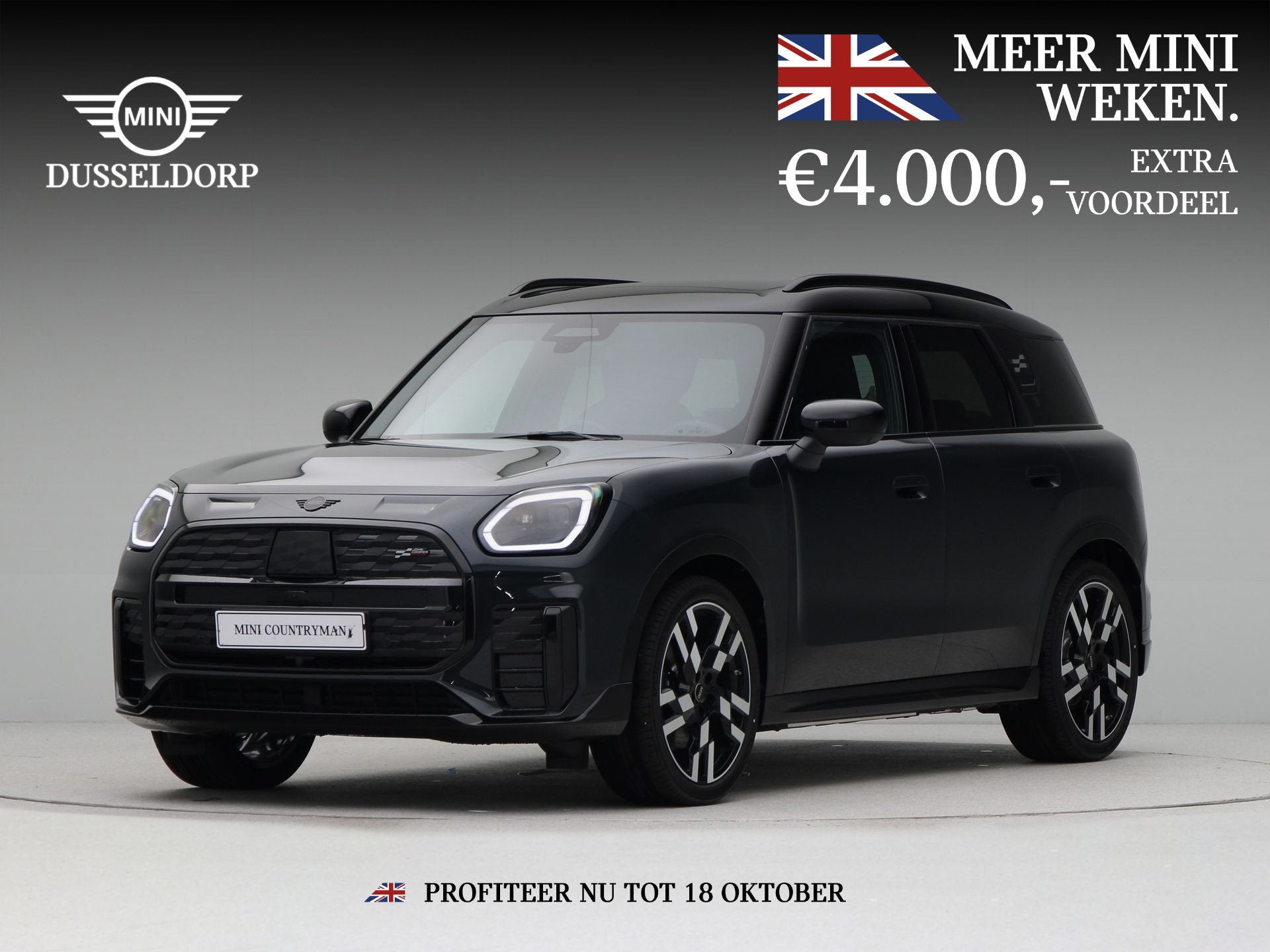 MINI Countryman E John Cooper Works Pakket XL PRIVATE LEASE, Auto's, Zwart, Nieuw, SUV of Terreinwagen, Zilver of Grijs