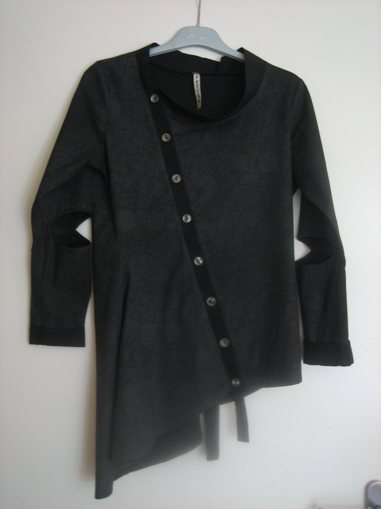 Exentriek a-symmetrisch tuniek-blouse FETISH 36-38 snazzeys, Zwart, Nieuw, Ophalen of Verzenden, Fetish