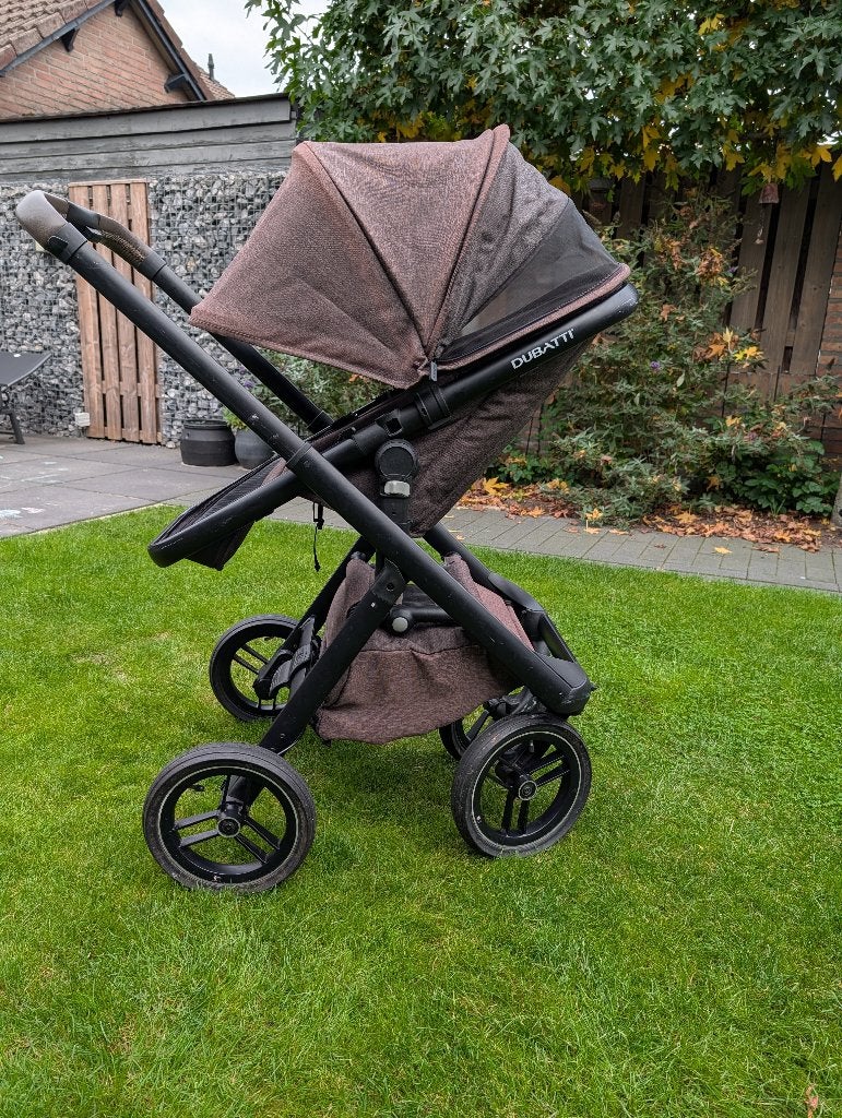 kinderwagen Dubatti one E3, Kinderen en Baby's, Kinderwagens en Combinaties, Gebruikt, Verstelbare duwstang, Ophalen, Kinderwagen