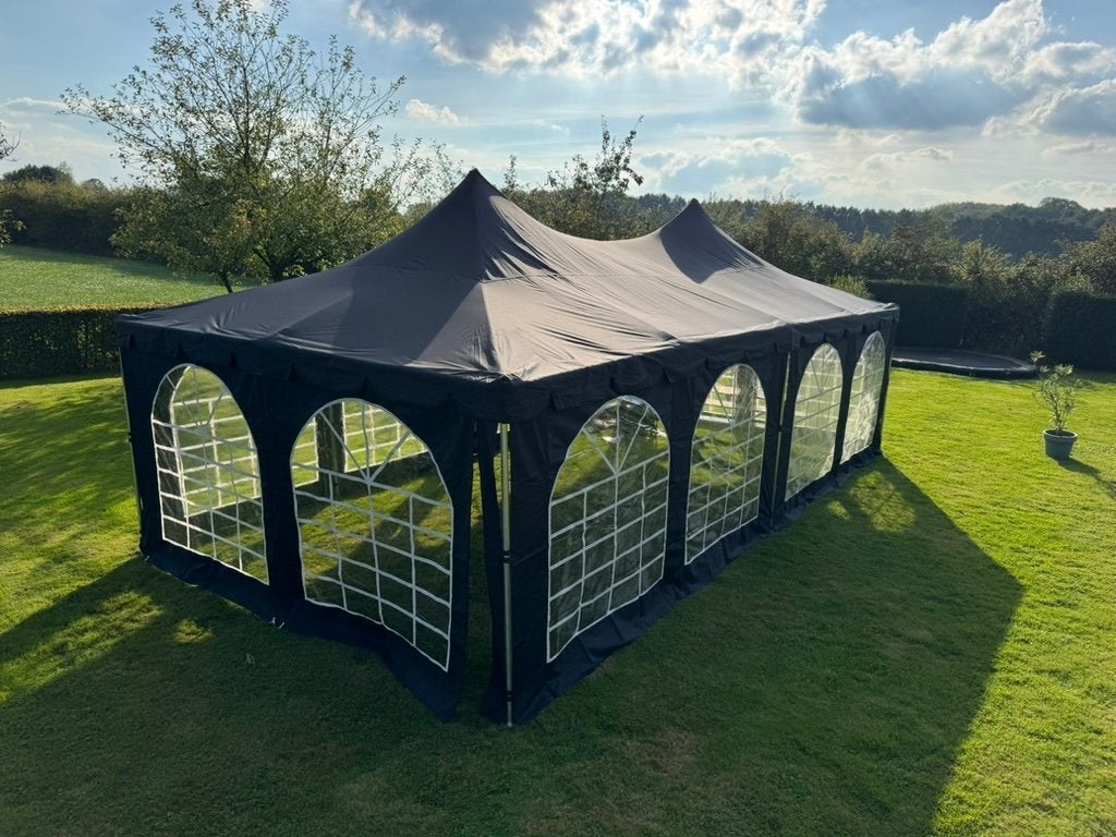 Pagodetent zwart 8 x 4 meter te huur, Ophalen, Zo goed als nieuw, Overige