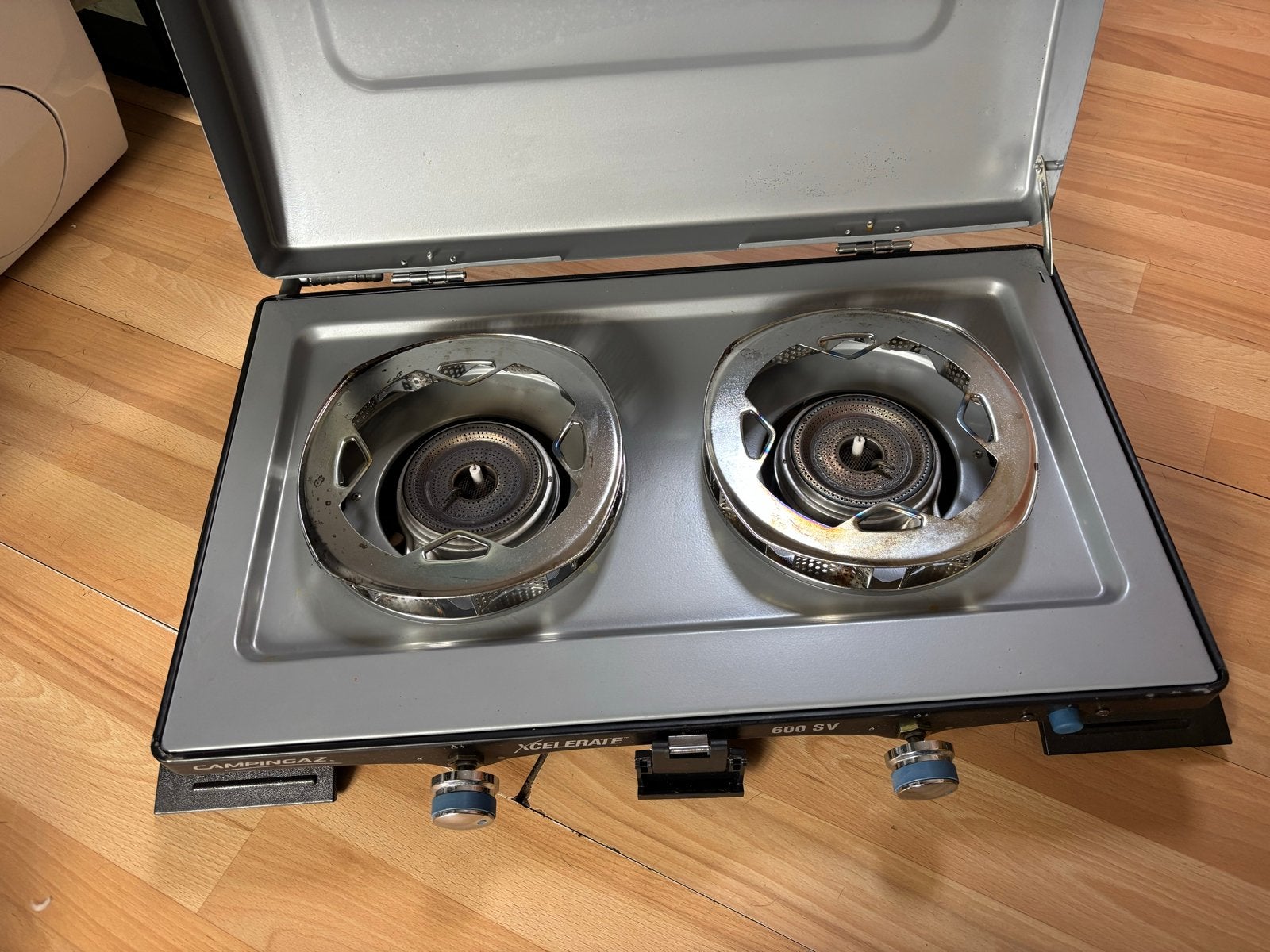Campingaz Xcelerate 600 SV 2-pits kooktoestel, Caravans en Kamperen, Ophalen, Gebruikt