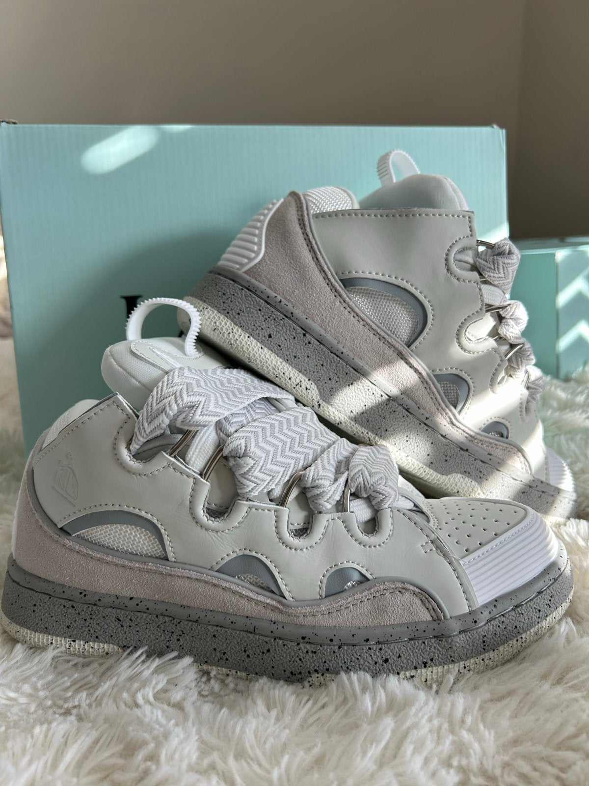 Lanvin Curbs Sneakers grijs, Ophalen of Verzenden, Nieuw, Wit, Sneakers of Gympen