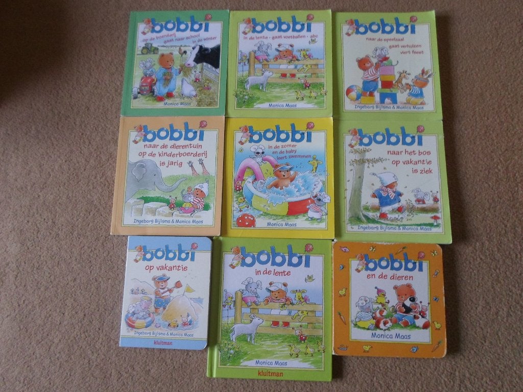 bobbi    boekjes.    3  in  1.   2  Karton  en1  harde  kaft, Ophalen of Verzenden, Gelezen, Monica Maas, 2 tot 3 jaar