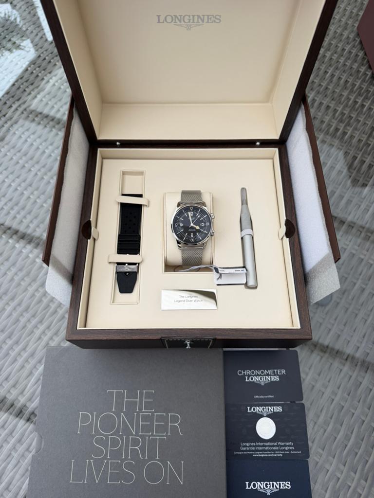 Longines Legend Diver 59 42mm 04/2026 herenhorloge - NIEUW, Staal, Staal, Polshorloge, Zo goed als nieuw
