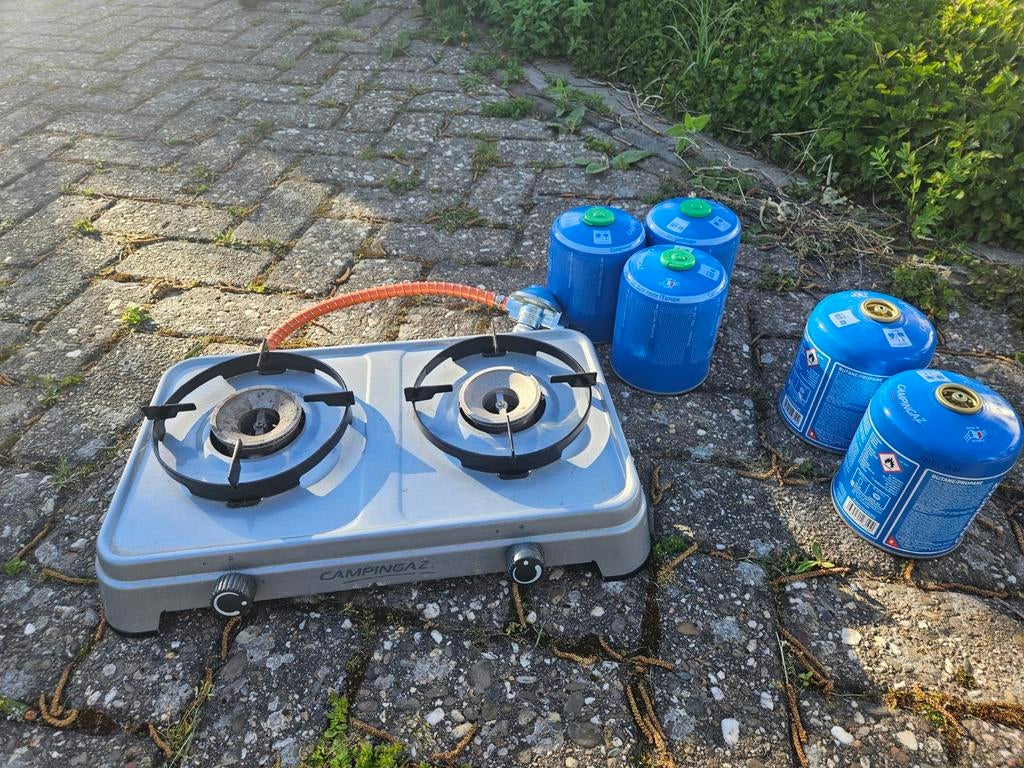 Campingaz gasstel + 3x cv470 gas, Ophalen of Verzenden