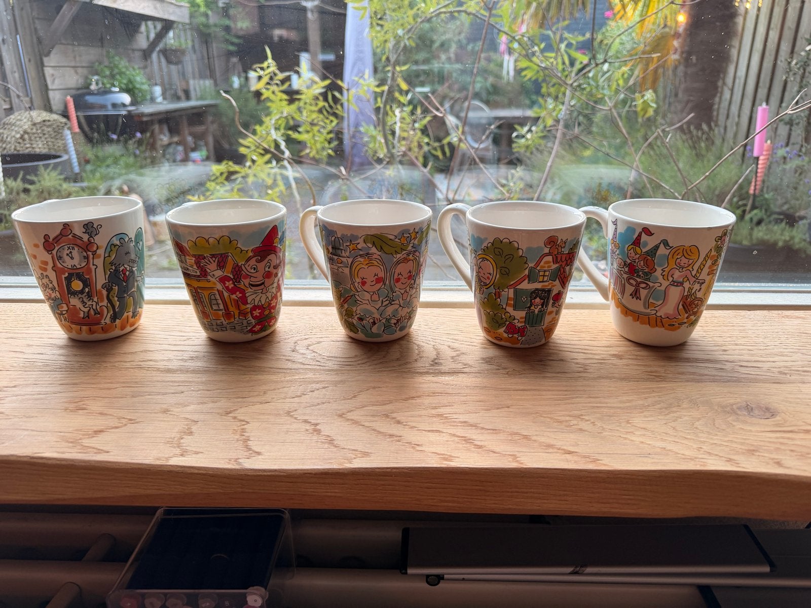 Set van 5 Blond Amsterdam - Efteling bekers, Verzamelen, Efteling, Zo goed als nieuw, Gebruiksvoorwerp, Ophalen of Verzenden