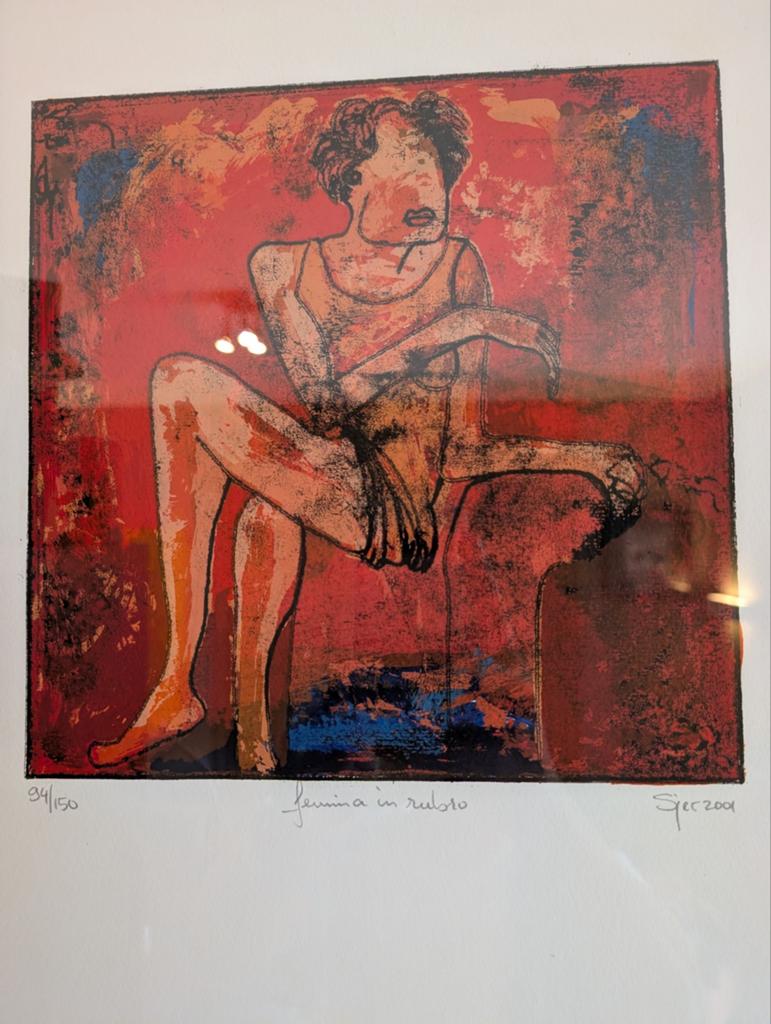 Sjer Jacobs - Femina in Rubio - Zeefdruk uit 2001, 2000 tot heden, Portret, Ophalen of Verzenden, Gesigneerd