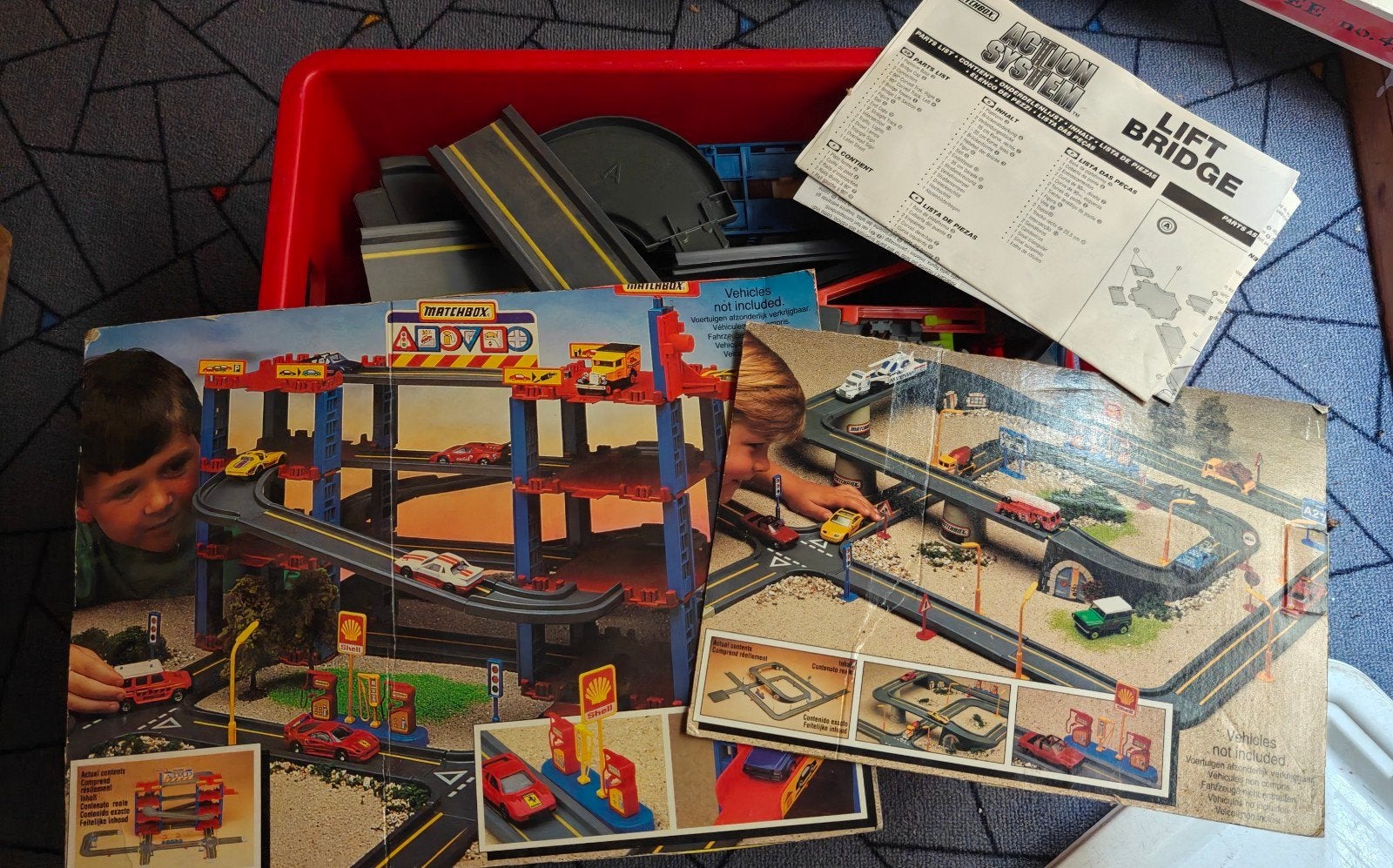 Matchbox Superfast Racebaan & Garage Set - Vintage Speelgoed, Zelf te bouwen, Handmatig, Ophalen, Overige merken