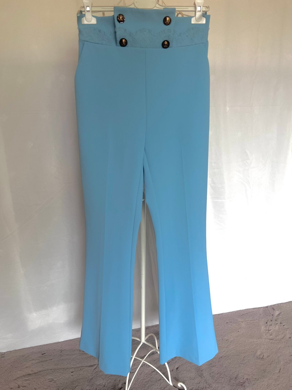 Elisabetta Franchi broek, Maat 38/40 (M), Blauw, Ophalen of Verzenden, Zo goed als nieuw