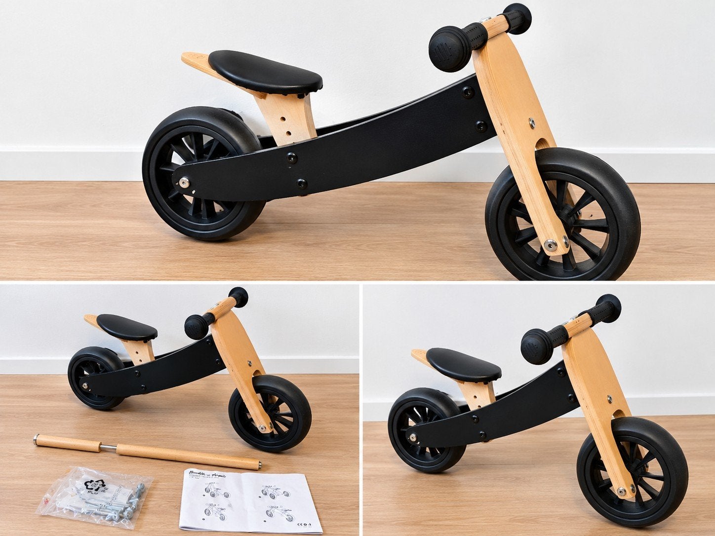 Houten loopfiets/driewieler 2-in-1, Bandit & Angels, Ophalen, Gebruikt, Loopfiets